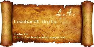 Leonhardt Anita névjegykártya